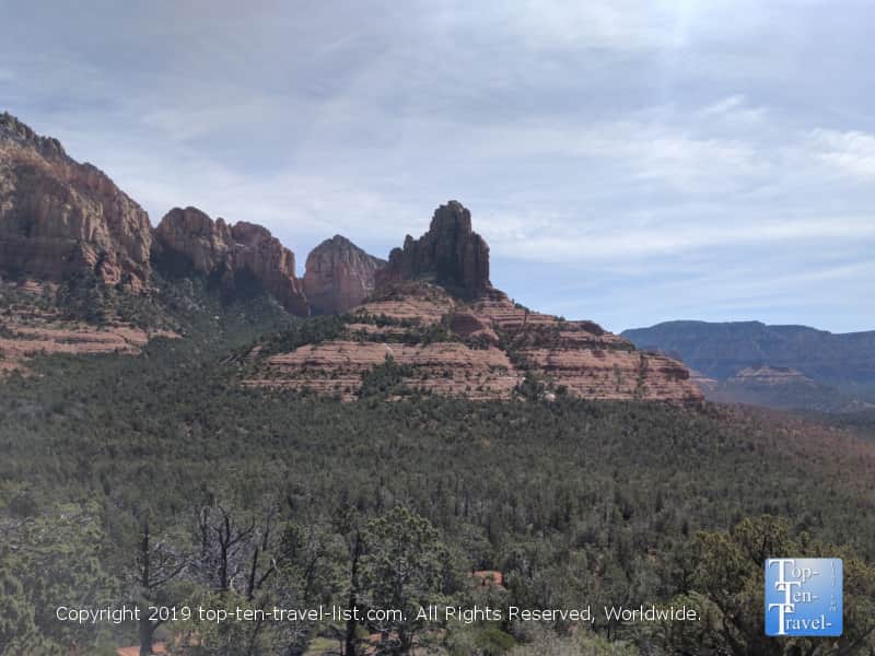 View of Cathedral Rock via the Brin's Mesa trail in Sedona, Arizona