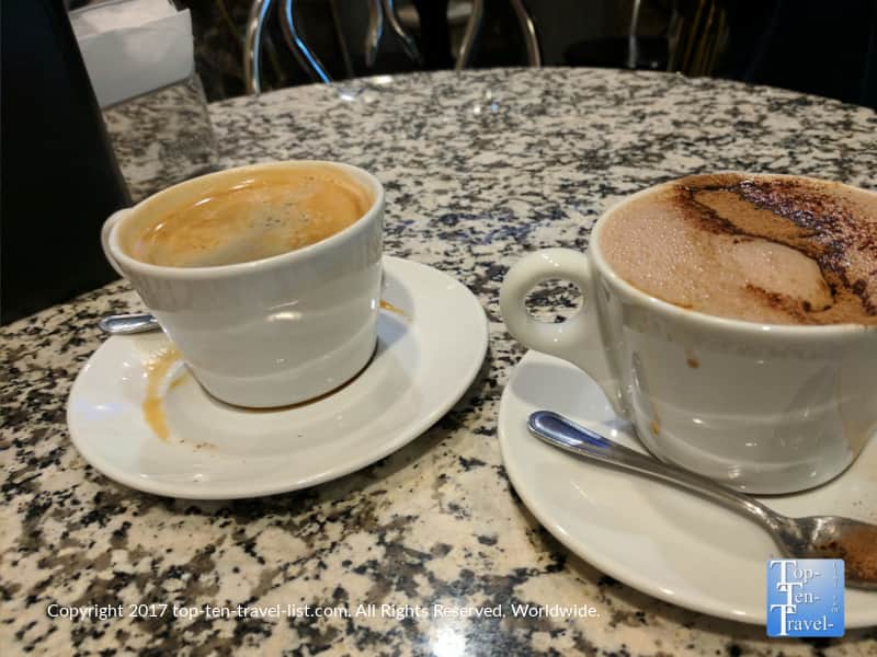 Mocha at Caffe VIttoria in Boston