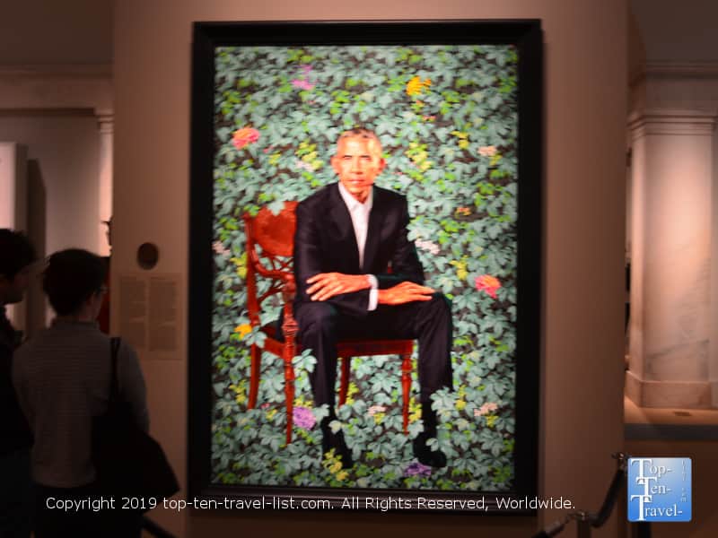 President Obama portrait at the Smithsonian Portrait Gallery in D.C.