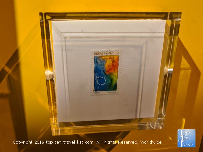Breast cancer research stamp at the National Postal Museum in D.C.