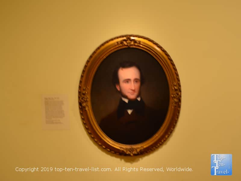 Portrait of Edgar Allan Poe at the Smithsonian Portrait Gallery in DC