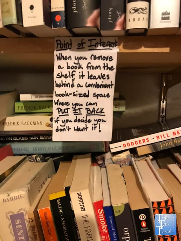 Funny sign at Capitol Hill Books
