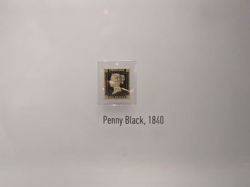 Penny Black stamp at the US Postal Museum in D.C.