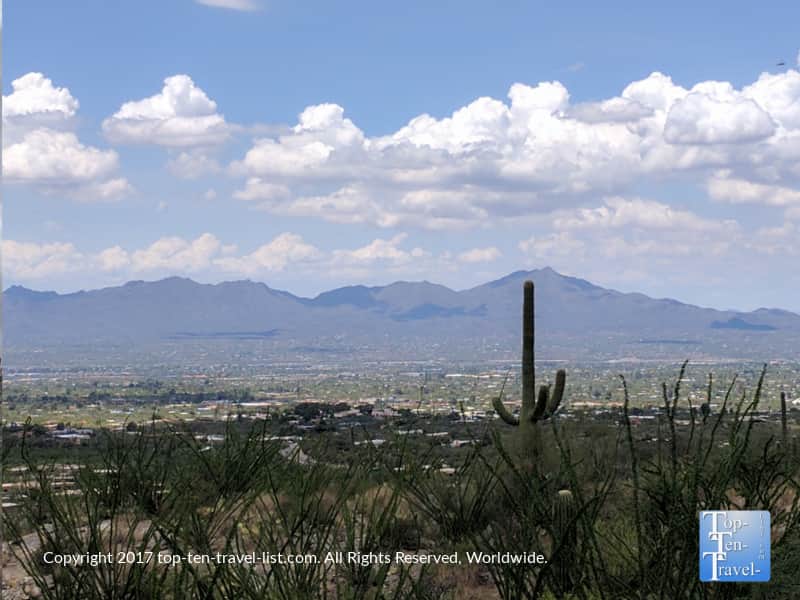 Scenic overlook on the Pima Canyon trail to Lower Dam in Tucson