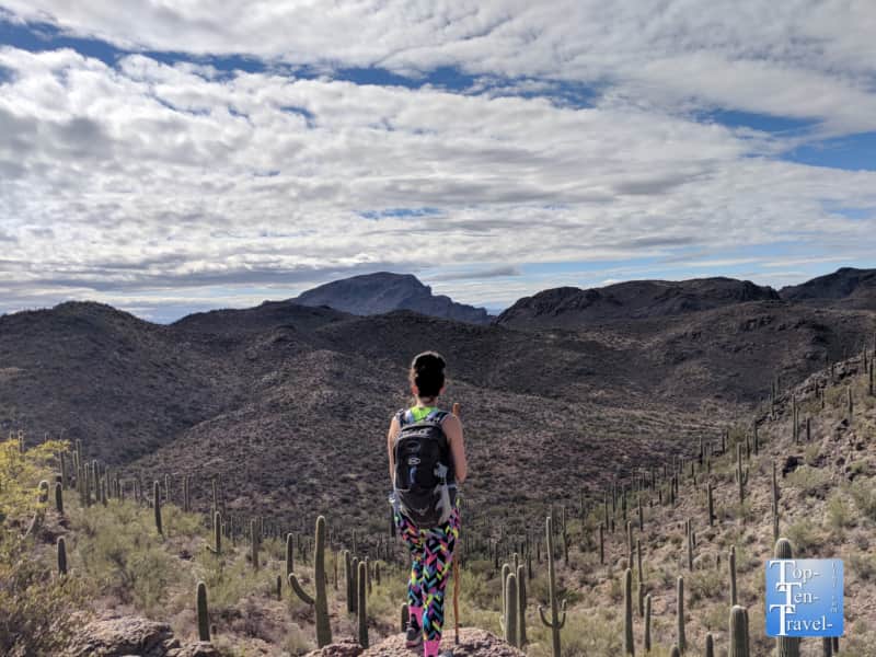 Stunning views along the Bowen Hidden Canyon trail in Tucson