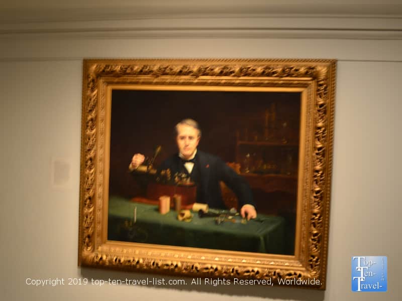 Thomas Edison painting at the Smithsonian