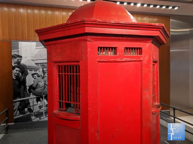 Yankee Stadium ticket booth at the Smithsonian Natural History museum