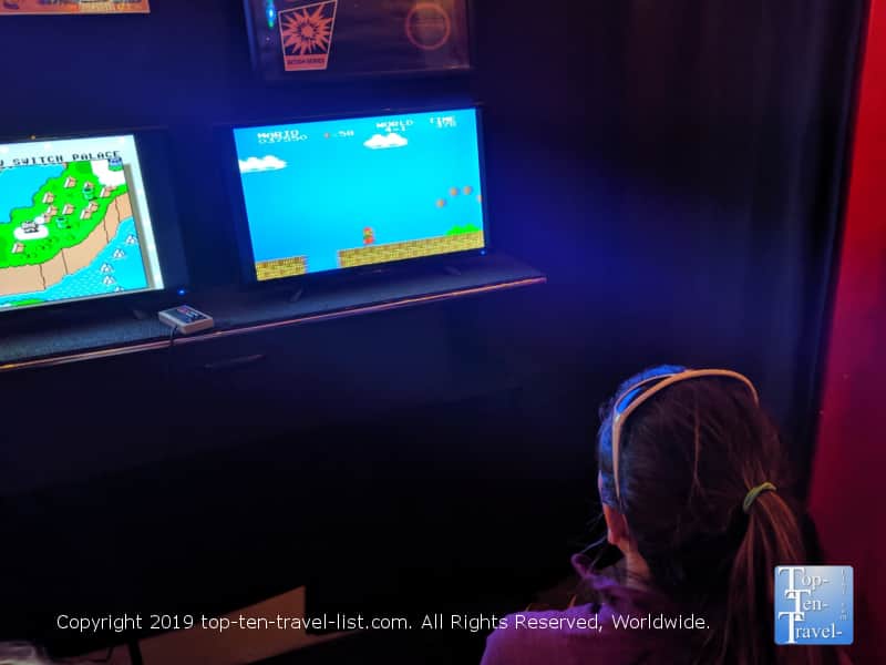 Playing Super Mario Brothers in Asheville