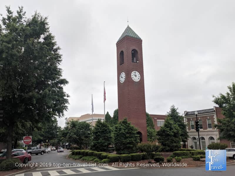 Clock tower in downtown Spartanburg