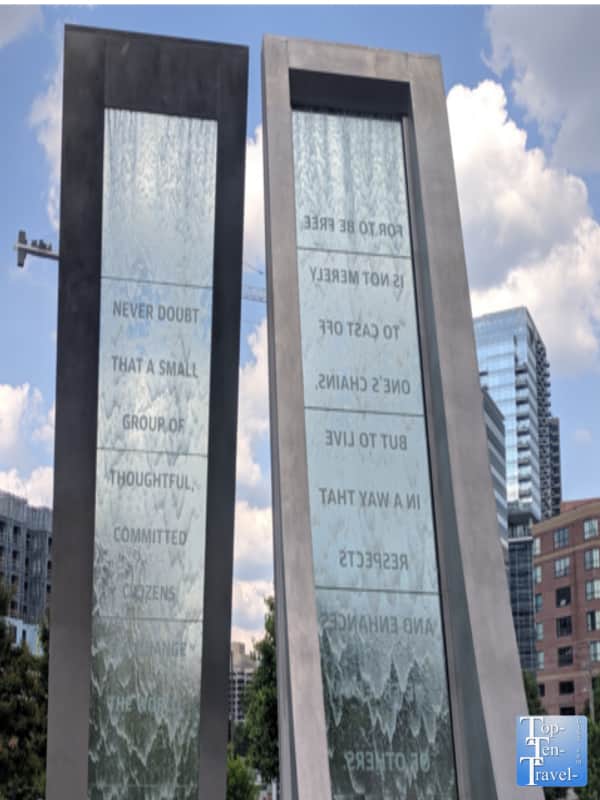 Fountain at the Center for Civil and Human Rights in Atlanta 