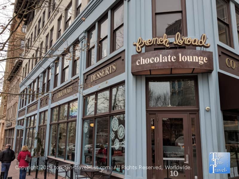 French Broad Chocolate Lounge in downtown Asheville, North Carolina 