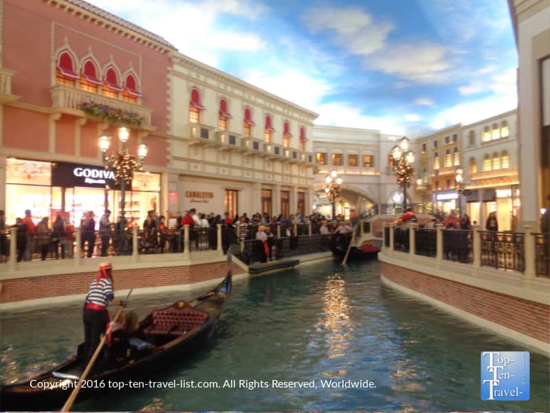 Gondola ride at The Venetian in Las Vegas