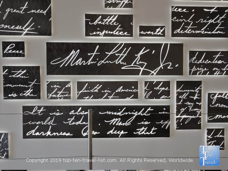 Martin Luther King quotes at the Center for Civil and Human Rights in Atlanta