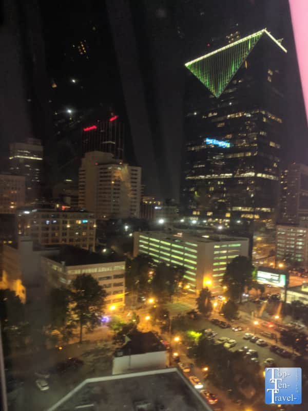 Night views of Atlanta from the SkyView Ferris Wheel 