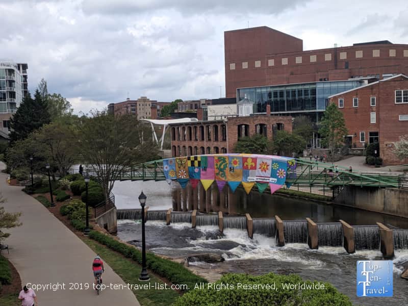 The Swamp Rabbit trail in downtown Greenville, South Carolina