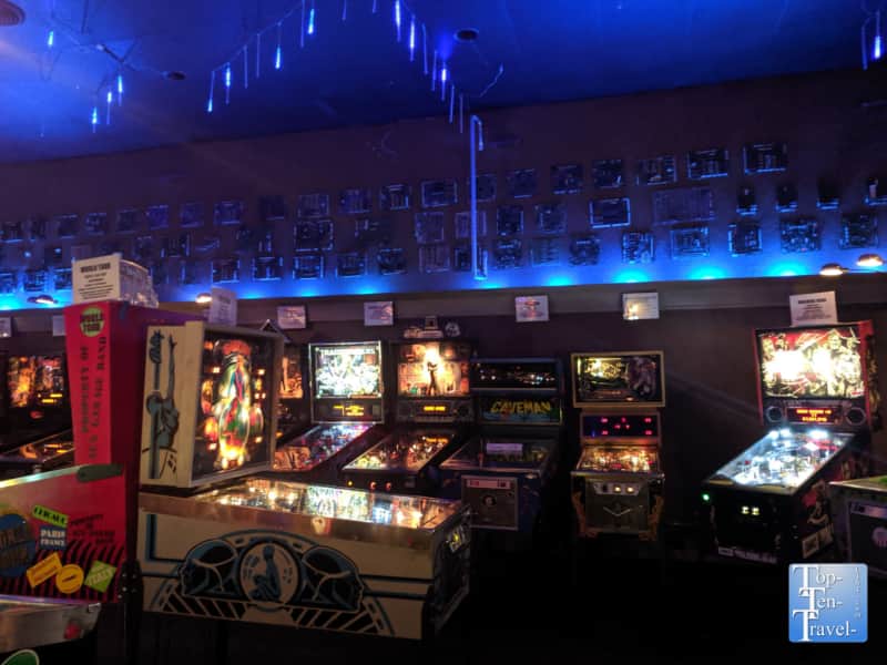 Retro ambiance at the Appalachian PInball Museum in Hendersonville, North Carolina
