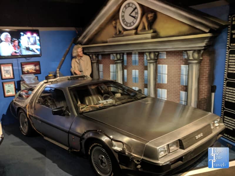 Back to the Future DeLorean at the Hollywood Star Cars Museum in Gatlinburg, TN