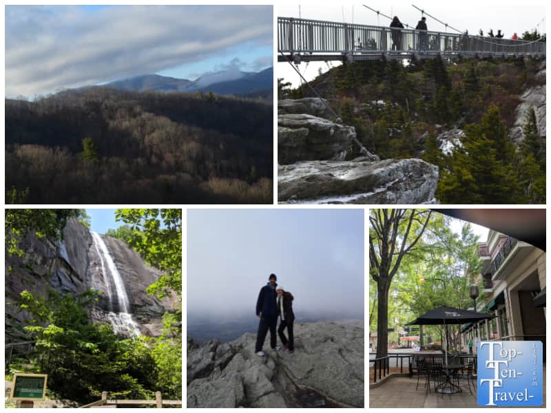 Beautiful mountain scenery, waterfalls, and Main Streets in Western North Carolina