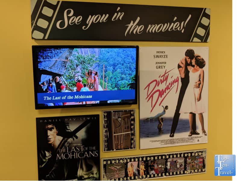 Dirty Dancing memorabilia at the Lake Lure visitor's center