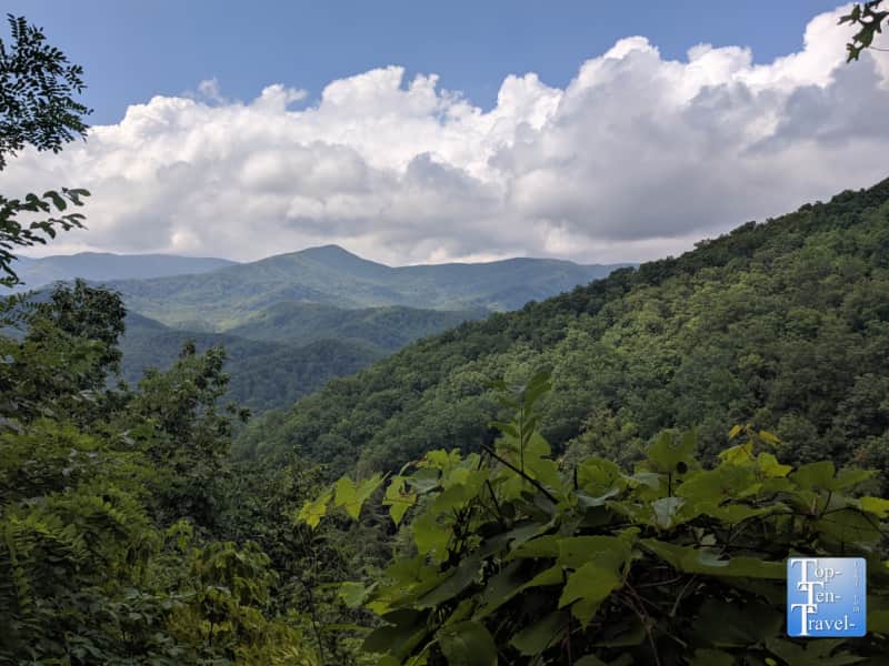 Gorgeous view of the mountains via the Laurel Falls trail in Gatlinburg