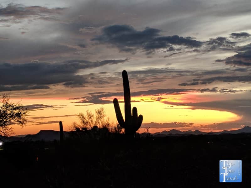 Breathtaking sunset in Tucson, Arizona 