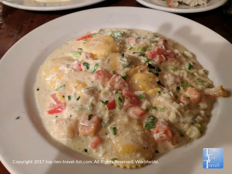 Lobster ravioli at Giacomo's in downtown Boston