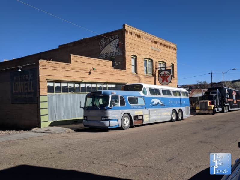 Old Greyhound station in Lowell, Arizona
