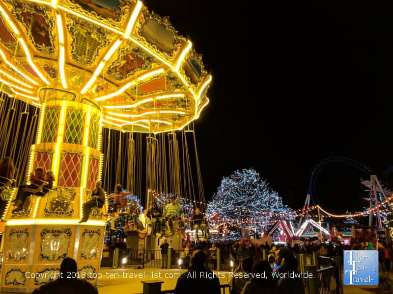 Zephyr swing ride at Carowinds Amusement Park in North Carolina