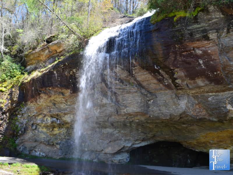 Bridal Veil Falls in Western North Carolina