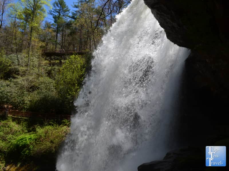 Powerful Dry Falls in Western North Carolina
