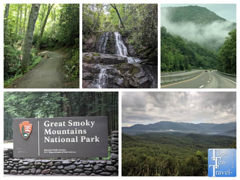 Waterfalls and scenic hiking trails in the Great Smoky Mountains