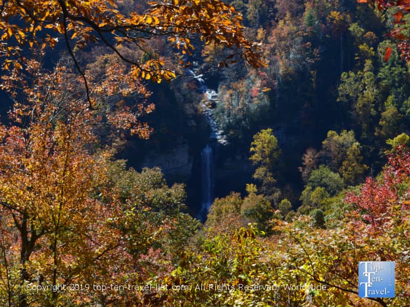 Raven Cliff waterfall at Caesar's Head State Park in Upstate South Carolina