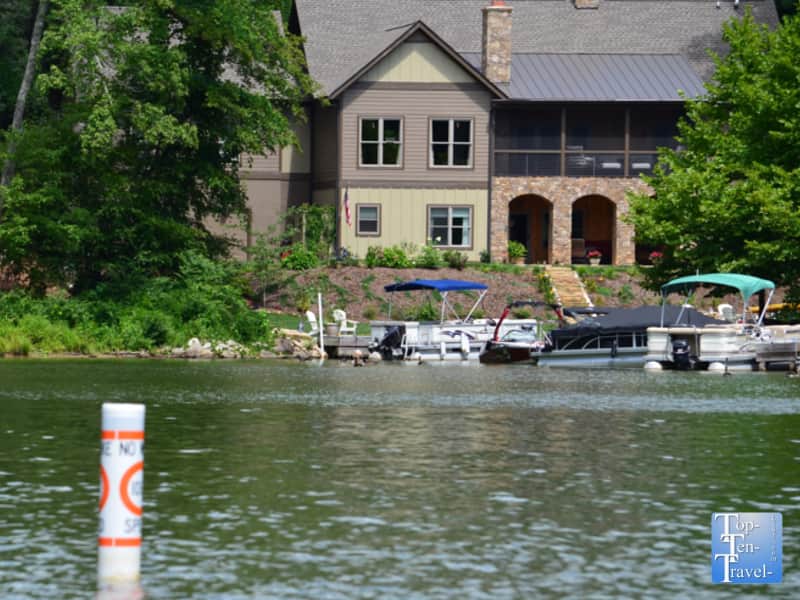 Filming site of the Dirty Dancing water scenes on Lake Lure in North Carolina