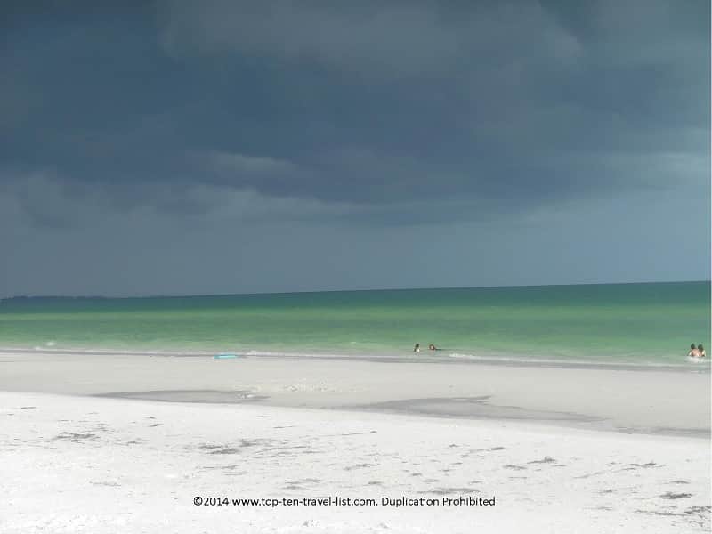 Summer storm rolling into Siesta Key Beach in Sarasota, Florida