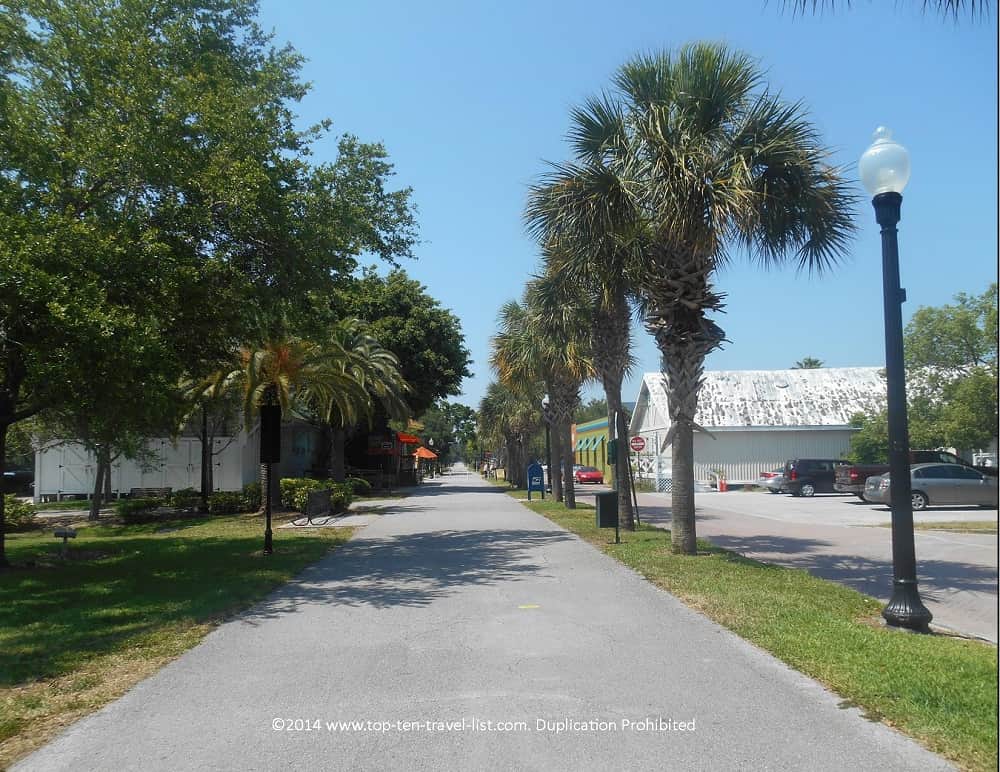 Pinellas trail in downtown Dunedin, Florida