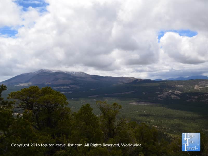 Amazing views of the Peaks from the Slate Mountain trail near Flagstaff, Arizona 