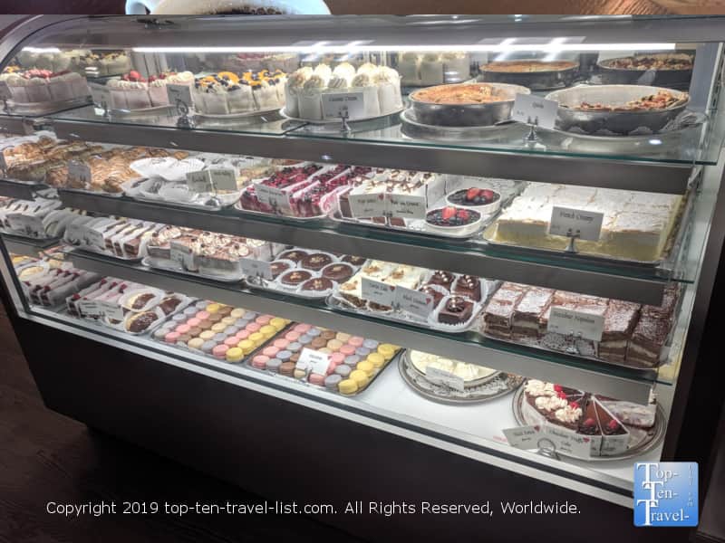 Dessert counter at Old Europe in Greenville