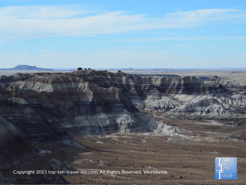 Colorful views of the Painted Desert via the Petrified National Forest in Northern Arizona