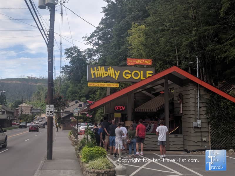 Hillbilly mini golf in Gatlinburg, Tennessee 