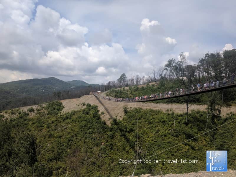 SkyBridge - the longest pedestrian suspension bridge in the US