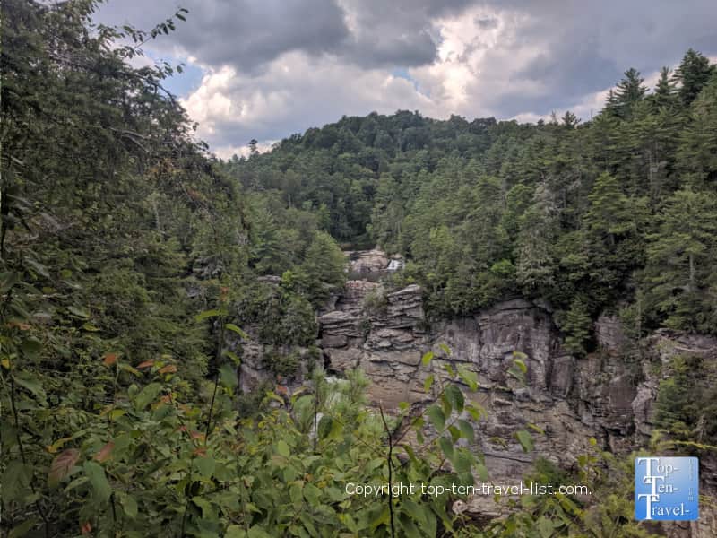 Chimney View overlook along the Linville Falls trail in Western North Carolina 