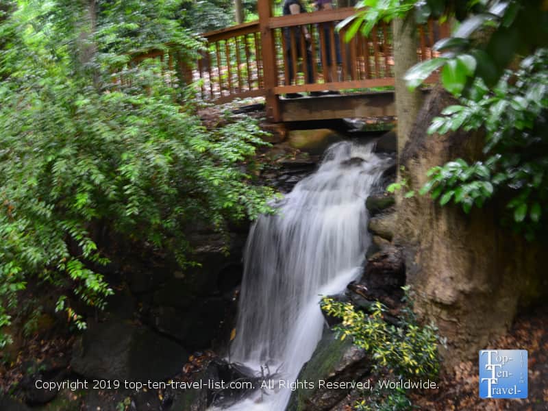 Waterfall at Hatcher Garden Preserve in Spartanburg, South Carolina