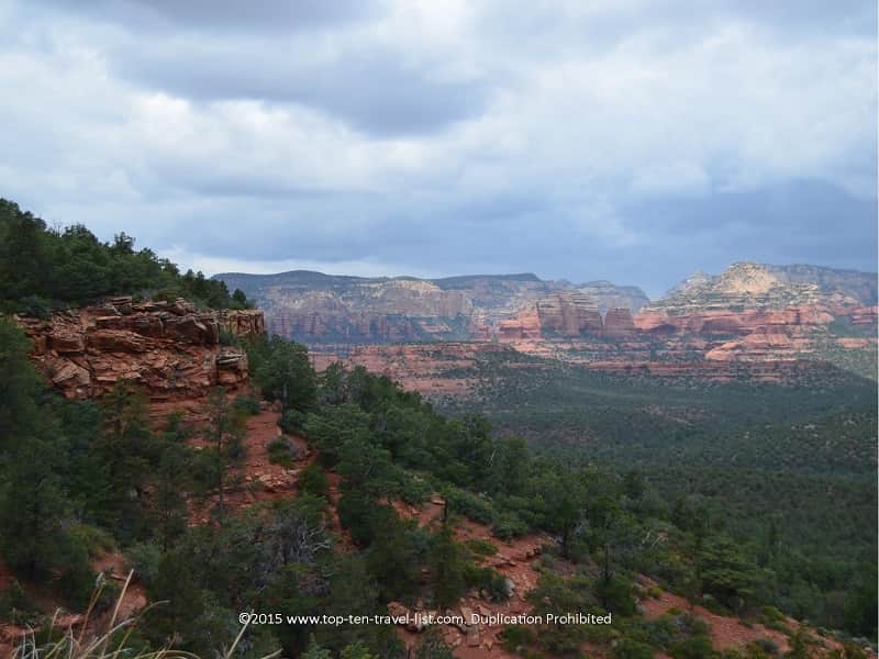 Beautiful red rock scenery via the Devil's Bridge hike in Sedona, Arizona 