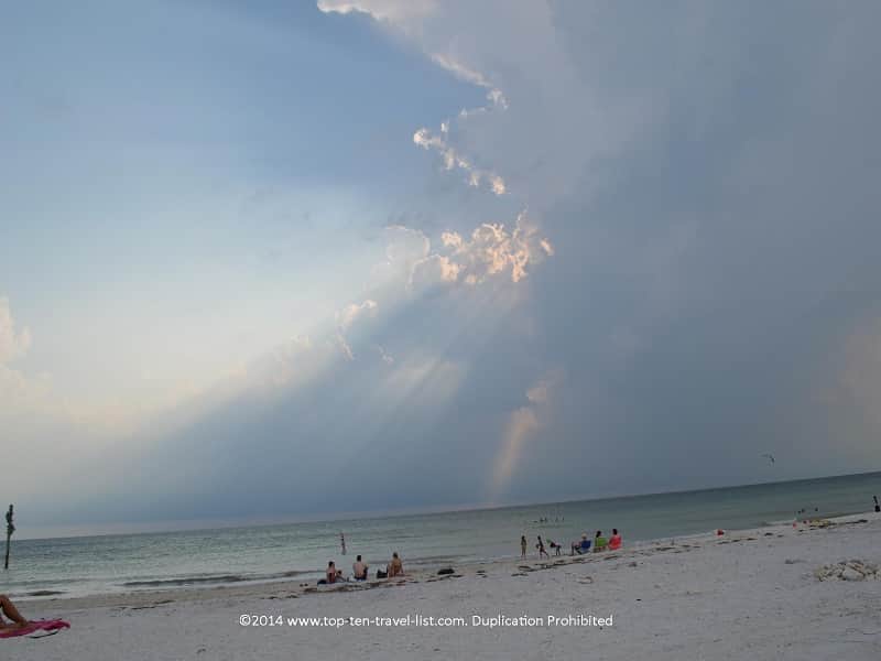 Relaxing at Honeymoon Island Beach near Dunedin, Florida 