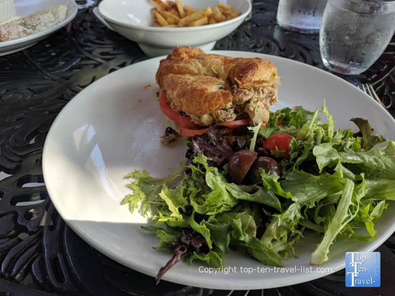 Chicken salad croissant at Passerelle Bistro in Greenville, South Carolina 