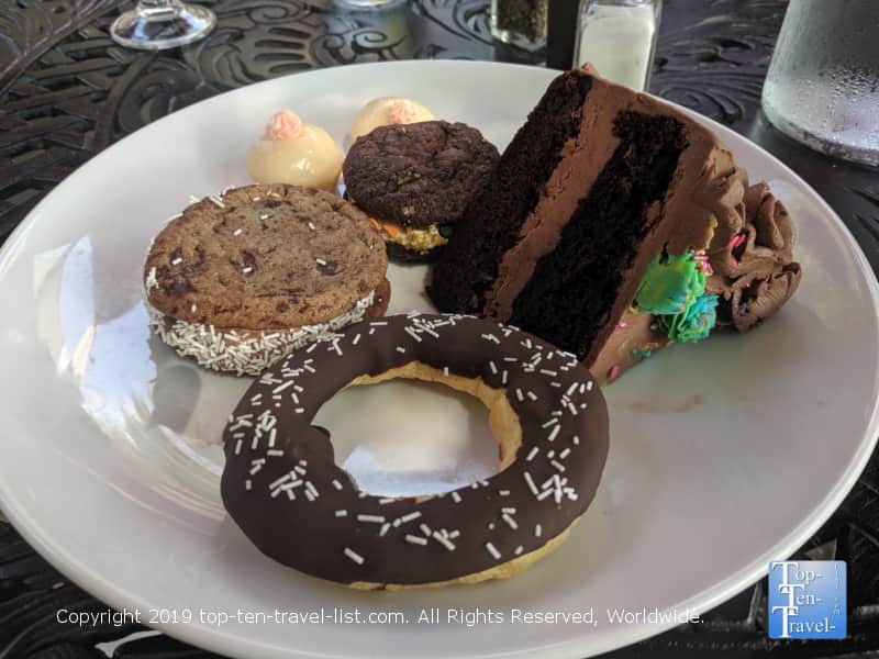 Dessert sampler at Passerelle Bistro in Greenville, South Carolina