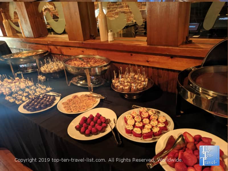 Dessert buffet at Soby's in Greenville, South Carolina