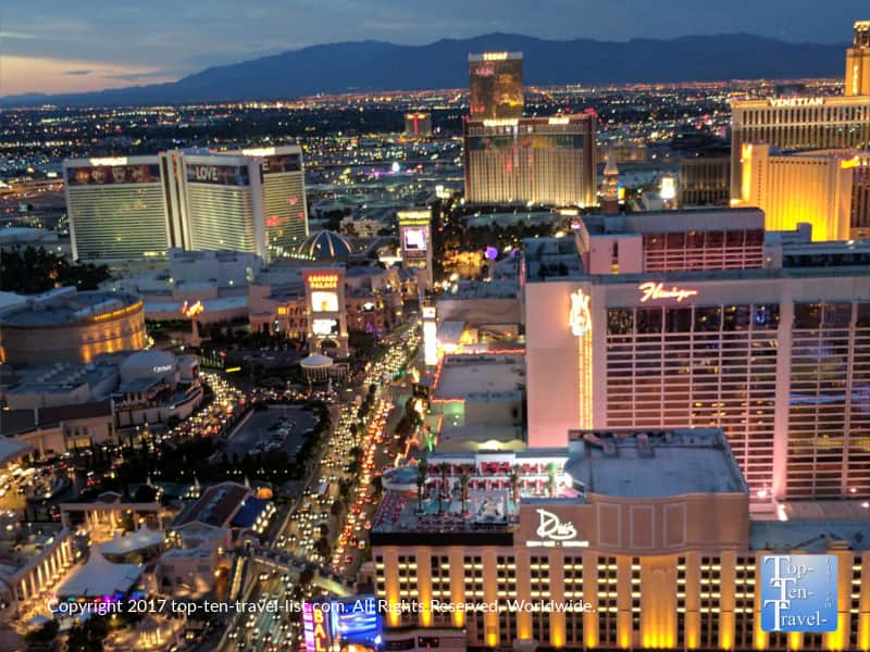 Gorgeous views of The Strip from the Eiffel Tower Experience in Las Vegas