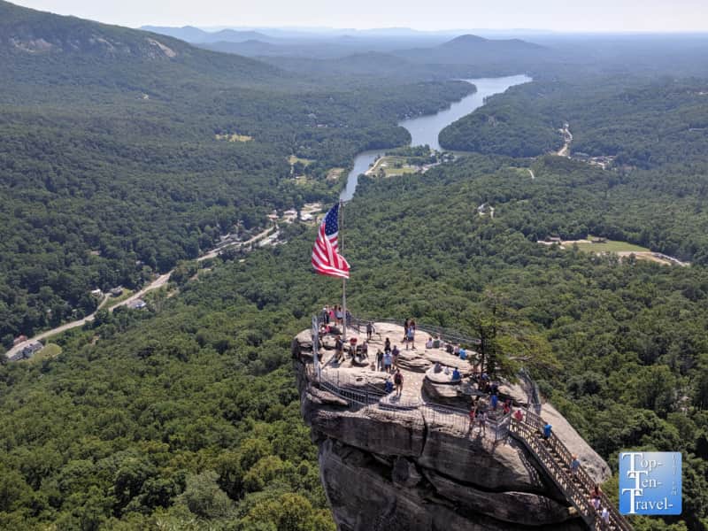 Gorgeous scenery at Chimney Rock State Park in North Carolina 