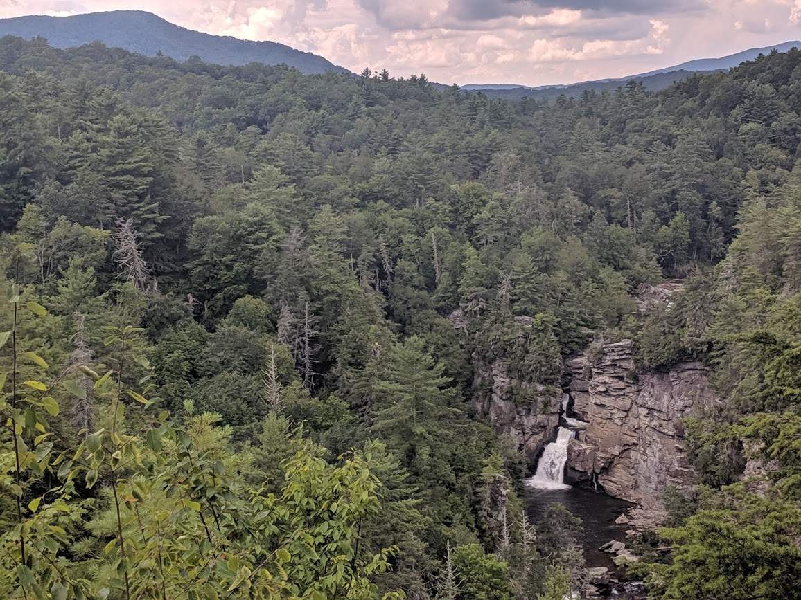 The Incredible Linville Falls trail along the Blue Ridge Parkway in Western North Carolina